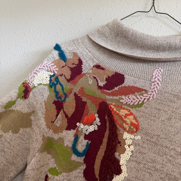 Anthropologie KNITTED & KNOTTED
Embroidered Petals Swing Dress Women's M - Picture 5 of 8